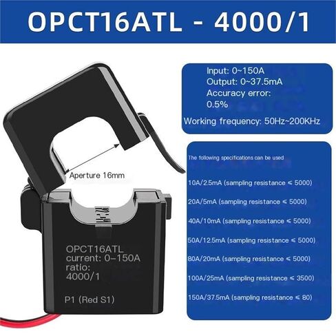 محول تيار من النوع المفتوح OPCT16ATL 1000/1 2000/1 3000/1 4000/1 5000/1 نوع الفتح والإغلاق صغير 5A/2.5mA/5mA 100A/20mA 200A/333mV(OPCT16ATL-4000:1) in Kuwait