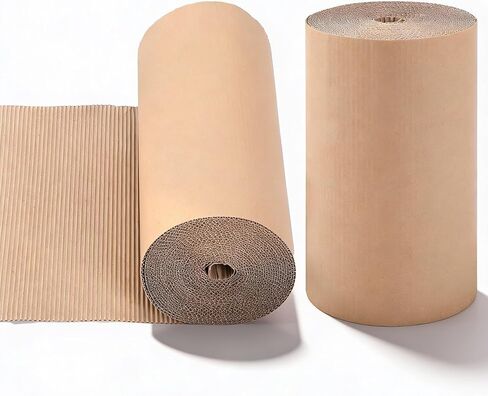 Corrugated Cardboard Roll 14" x 394" Brown Single Face Corrugated Cardboard Sheets B Flute Paper Sheets Cardboards Roll for Gardening Packing Shipping Storage DIY Craft in Saudi Arabia