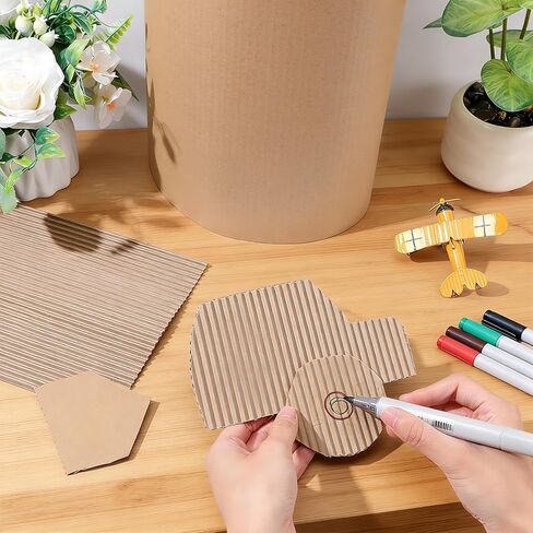 Corrugated Cardboard Roll 14" x 394" Brown Single Face Corrugated Cardboard Sheets B Flute Paper Sheets Cardboards Roll for Gardening Packing Shipping Storage DIY Craft in Saudi Arabia