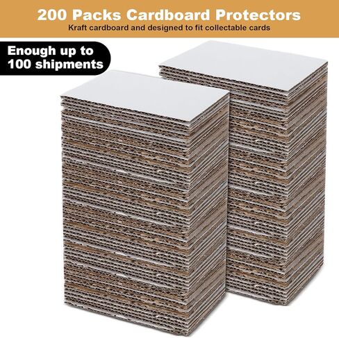 200 Packs 3.5x4.5 Inch Corrugated Cardboard Sheets, Premium White Corrugated Cardboards Inserts Bulk Flat for Sports Card Protectors, Trading Card Folders Mail Shipping Stiffeners, Cardboard Divider in Saudi Arabia