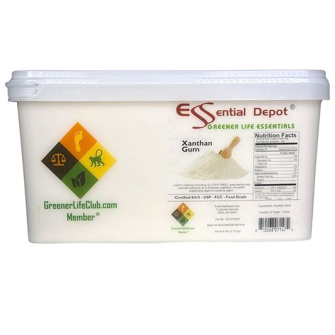 Essential Depot Xanthan Gum - 6 رطل - يتم شحنها في سطل مربع PP محكم الغلق مع غطاء قابل للإغلاق ومقبض قابل للإزالة in Kuwait