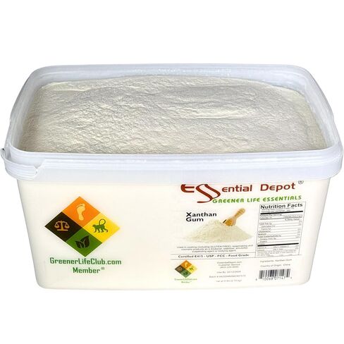 Essential Depot Xanthan Gum - 6 رطل - يتم شحنها في سطل مربع PP محكم الغلق مع غطاء قابل للإغلاق ومقبض قابل للإزالة in Kuwait