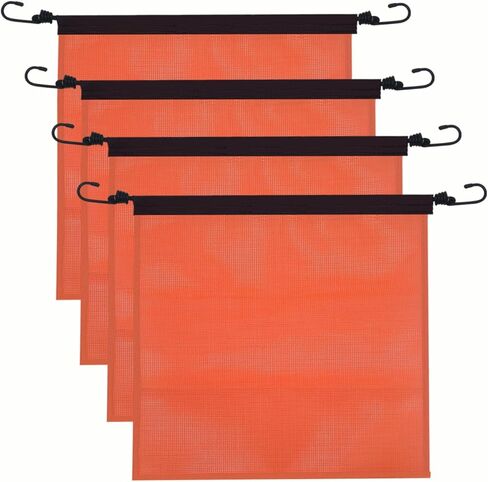Safety Flags with Magnetic Base for Truck, Red Mesh Heavy Duty Magnetic Safety Flag 18 x 18 Inch Flag with Brass Loop Safety Warning Flags with Magnet Base for Truck Trailer Oversize Load-2 Pack in Saudi Arabia