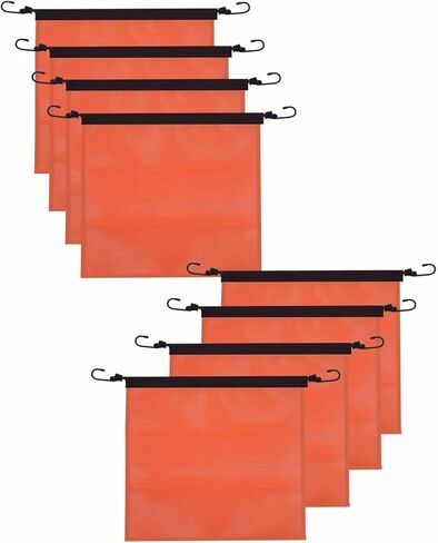 Safety Flags with Magnetic Base for Truck, Red Mesh Heavy Duty Magnetic Safety Flag 18 x 18 Inch Flag with Brass Loop Safety Warning Flags with Magnet Base for Truck Trailer Oversize Load-2 Pack in Saudi Arabia