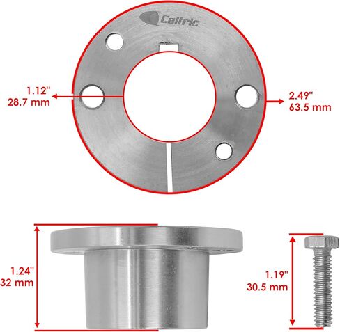 Caltric Deck Spindle Pulley Split Tapered Hub Bushing Compatible with Wright Stand Stander 71460111 in Kuwait