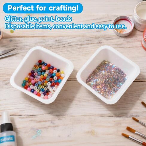 250 Pack Weigh Boats - 100ml (3.4 fl oz) White Anti-Static Flexible Plastic Weigh Trays - Medium Square Disposable Lab Dishes for Powder Scale, Capsule Filling, Liquid, and Food Samples in Kuwait