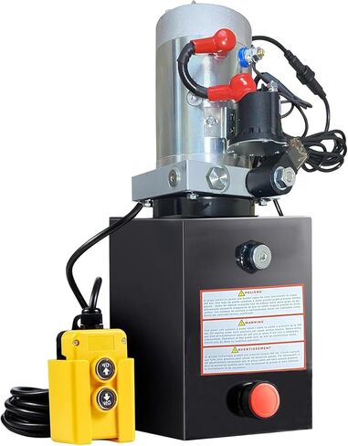 12 Quart Single Acting Hydraulic Pump Hydraulic Power Units 12V DC Hydraulic Pump SAE #6 Connector for Dump Trailer Car Lifting in Kuwait