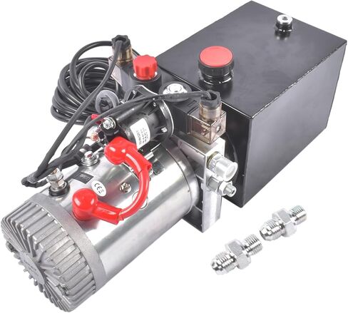 4 Quart Hydraulic Power Unit 1.6-3.0KW Power, 12V DC Electric Hydraulic Power Double Acting Power-Up Supply Unit Trailer Pump Replacement for Dump Truck Car Lifts 6 Port 3200PSI Vahaha in Saudi Arabia