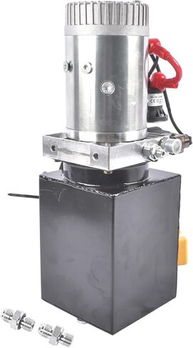 4 Quart Hydraulic Power Unit 1.6-3.0KW Power, 12V DC Electric Hydraulic Power Double Acting Power-Up Supply Unit Trailer Pump Replacement for Dump Truck Car Lifts 6 Port 3200PSI Vahaha in Saudi Arabia