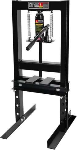 12 Ton Hydraulic Shop Press, H-Frame Floor Bearing Press for Garage & Metalworking, Adjustable Height (2"-29.5") with Stamping Plates – Ideal for Bending, Straightening, Bearing/U-Joint Removal in Saudi Arabia