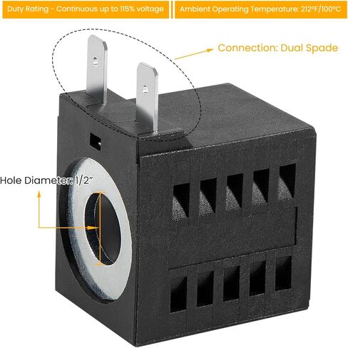 Solenoid Coil 10225-96 12VDC 16W Hydraulic Power Unit Lift Dump EF-1081 for Valve Stem 08 Series (1) in Saudi Arabia
