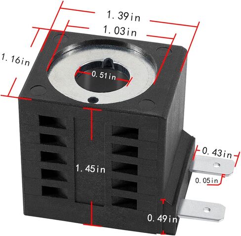Solenoid Coil 10225-96 12VDC 16W Hydraulic Power Unit Lift Dump EF-1081 for Valve Stem 08 Series (1) in Saudi Arabia
