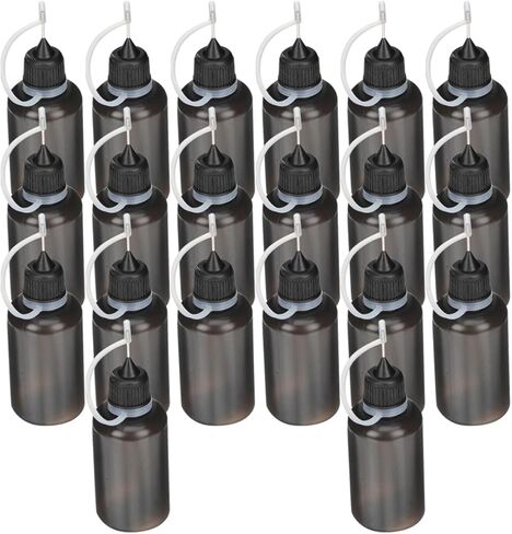 20 قطعة من زجاجات ضغط الأنف بإبرة 30 مل من جارفالون، زجاجات صغيرة من البلاستيك الداكن لوضع الغراء مع طرف رفيع للحرف اليدوية والرسم والتوزيع الدقيق في الاستخدام الصناعي والعلمي in Kuwait