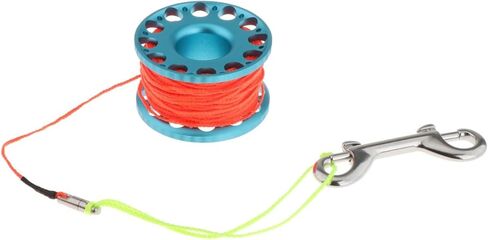 Scuba Diving Reel Underwater Finger Spool Aluminum Alloy Lightweight Double Ended Snap Clip High Visibility Line Suitable for Freediving Snorkeling Sp, Violet Reel in Kuwait