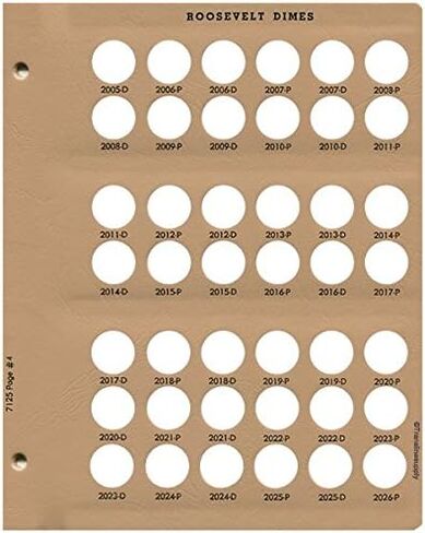 Dansco US Bust Dime Coin Album 1796-1837 #6121 in Kuwait