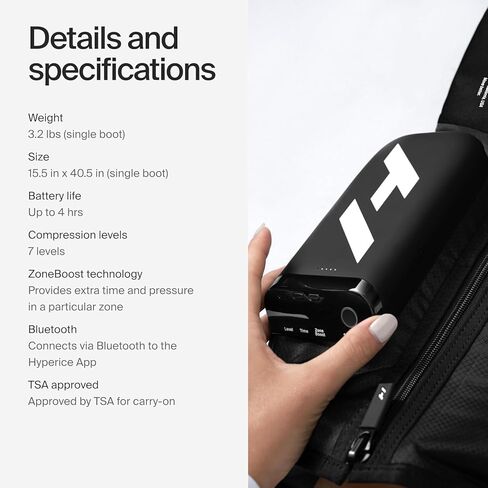 Hyperice Normatec Elite Legs Size Standard - Dynamic Air Compression Massage - Helps Increase Circulation in Legs, Reduces Muscle Pain and Aches and Improves Recovery Time Post-Workout in Kuwait