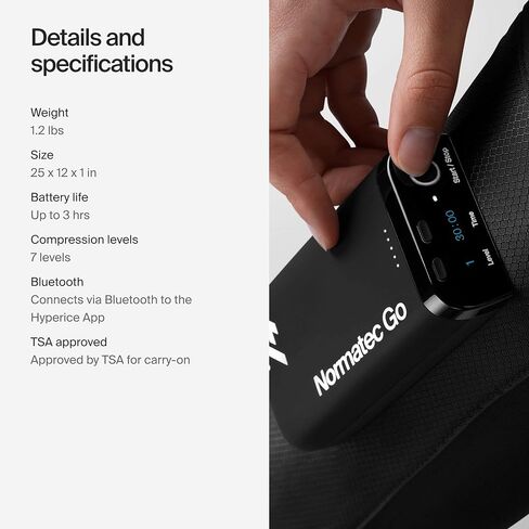 Hyperice Normatec Go Calf - نظام تعافي مع تقنية تدليك الضغط الديناميكي الحاصلة على براءة اختراع - تخفيف يستهدف الألم والالتهابات in Kuwait