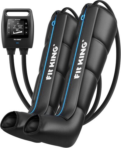 نظام استعادة ضغط الهواء من فيت كينج، جهاز تدليك كامل للساق لاسلكيًا مع ضغط ديناميكي، يقلل من آلام العضلات ويحسن الدورة الدموية، والتعافي السريع للرياضيين (كبير) in Kuwait