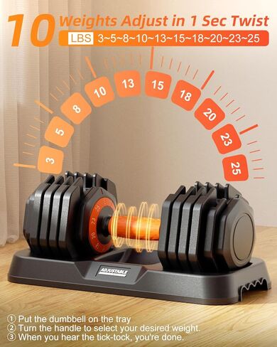 2026 Latest Adjustable Dumbbell Set, Total 110lb/50lb Adjustable Dumbbells with Tray, increment in 3lb-6lb, 55lb/25lb Pair Dumbbell Set with Anti-Slip Grip for Home Gym Strength Training in Saudi Arabia