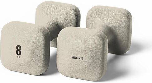 دمبل مربعة من WeGym SafeGrip بمقابض مضادة للانزلاق، أوزان جمالية مجانية للتمرينات المنزلية، تصميم ثابت يمنع التدحرج أثناء التمارين الأرضية in Kuwait