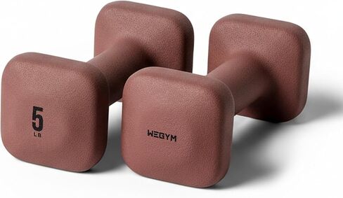 دمبل مربعة من WeGym SafeGrip بمقابض مضادة للانزلاق، أوزان جمالية مجانية للتمرينات المنزلية، تصميم ثابت يمنع التدحرج أثناء التمارين الأرضية in Kuwait