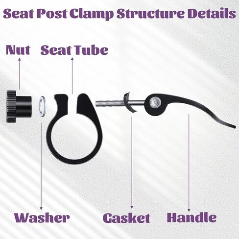 مشبك عمود مقعد الدراجة سريع الفك، مشبك مقعد الدراجة من الألومنيوم، مشابك مقعد الدراجة، مقاعد ألومنيوم خفيفة الوزن، مشابك عمود مقعد الدراجة، 28.6 مم 31.8 مم 34.9 مم in Kuwait