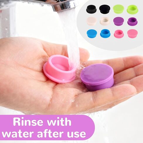 12pcs 5-100 ml Glass Vial Protective Cap, 6 Colors Leak-Proof Dust-Resistant Glass Vial Caps Covers Protective Supply for Injection Liquid Storage & Laboratory Use in Kuwait