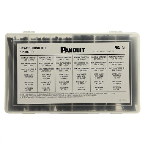 Panduit KP-HSTT1 مجموعة الانكماش الحراري من البولي أوليفين المتقاطع، أسود in Saudi Arabia