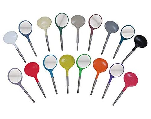 Zirc Dental 50Z371B رؤوس مرآة الفم كريستال HD #4 أزرق 12/عبوة in Kuwait