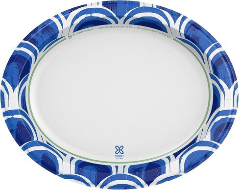 Dixie Ultra Disposable Paper Platters, 10" x 12.5", 25 Count – Durable, Sturdy Design in Kuwait