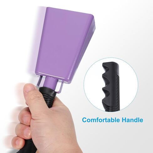 PATIKIL 9inch Cow Bells for Football Games, Cowbells for Sporting Events Bulk Loud Noise Makers Metal Cow Bell with Handle for Cheering Competition Marathon Wedding DIY Paint, Purple in Kuwait