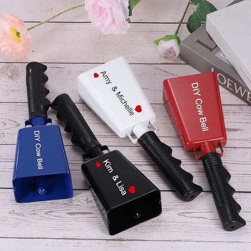 PATIKIL 9inch Cow Bells for Football Games, Cowbells for Sporting Events Bulk Loud Noise Makers Metal Cow Bell with Handle for Cheering Competition Marathon Wedding DIY Paint, Purple in Kuwait