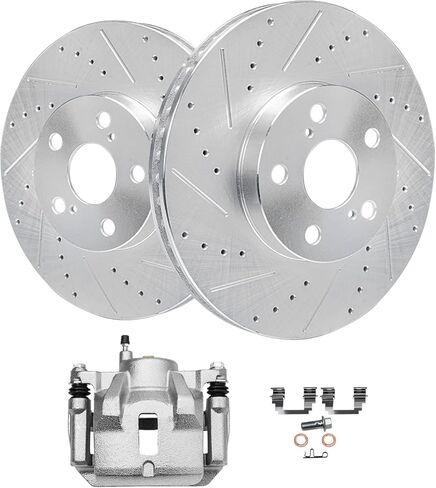 Detroit Axle-زوج الفرامل الأمامي للزوج لعام 2006-07 Toyota Highlander 06-08 Lexus Rx400H 07-09 RX350 ، 04-06 RX330 DIRCH BRAKES ROTORS: 12.55 "بوصة الدوار in Kuwait