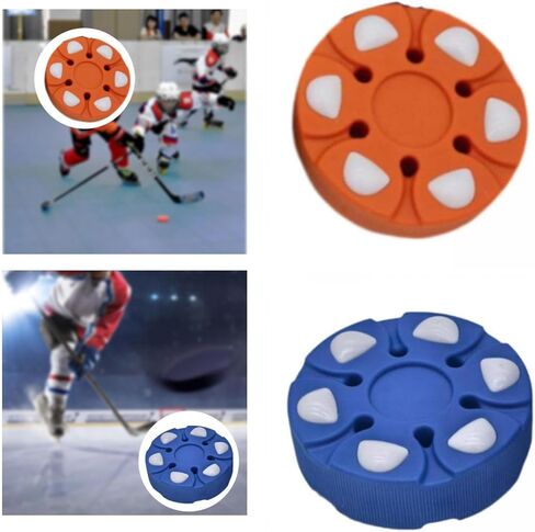 Roller Hockey Puck (2 Pack) - 7.5cm (2.95 inch) Diameter for Outdoor Street Hockey, Training & Inline Skating - Unique Petal Design in Saudi Arabia