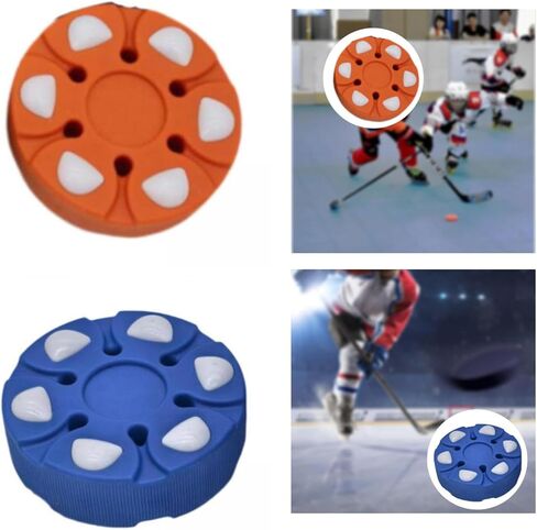 Roller Hockey Puck (2 Pack) - 7.5cm (2.95 inch) Diameter for Outdoor Street Hockey, Training & Inline Skating - Unique Petal Design in Saudi Arabia
