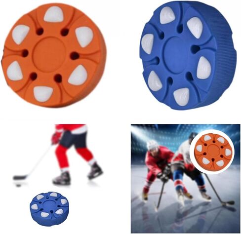 Roller Hockey Puck (2 Pack) - 7.5cm (2.95 inch) Diameter for Outdoor Street Hockey, Training & Inline Skating - Unique Petal Design in Saudi Arabia