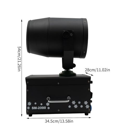 آلة الثلج، جهاز تحكم عن بعد يدوي 2000 واط، آلة رش ندفة الثلج، جهاز نفخ الثلج الزائف، مروحة قوية بزاوية كبيرة، رأس دوار، رذاذ طويل الأمد للحفلات (2000 واط 20.87 * 12.60 * 27.56 بوصة) in Kuwait