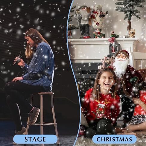 آلة الثلج، جهاز تحكم عن بعد يدوي 2000 واط، آلة رش ندفة الثلج، جهاز نفخ الثلج الزائف، مروحة قوية بزاوية كبيرة، رأس دوار، رذاذ طويل الأمد للحفلات (2000 واط 20.87 * 12.60 * 27.56 بوصة) in Kuwait