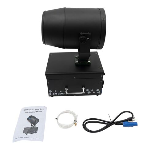 آلة الثلج، جهاز تحكم عن بعد يدوي 2000 واط، آلة رش ندفة الثلج، جهاز نفخ الثلج الزائف، مروحة قوية بزاوية كبيرة، رأس دوار، رذاذ طويل الأمد للحفلات (2000 واط 20.87 * 12.60 * 27.56 بوصة) in Kuwait