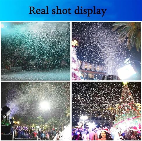 آلة صنع الثلج، آلة صنع ندفات الثلج الاحترافية بقوة 2000 وات، صانع ندفات الثلج على المسرح مع جهاز تحكم عن بعد، تأثير عاصفة ثلجية متأرجحة 180 درجة، لحفلات DJ الخارجية والداخلية، وعيد الميلاد، والزفاف in Kuwait