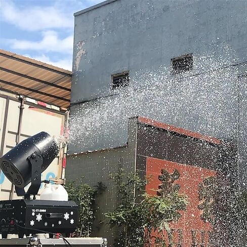 آلة صنع الثلج، آلة صنع ندفات الثلج الاحترافية بقوة 2000 وات، صانع ندفات الثلج على المسرح مع جهاز تحكم عن بعد، تأثير عاصفة ثلجية متأرجحة 180 درجة، لحفلات DJ الخارجية والداخلية، وعيد الميلاد، والزفاف in Kuwait