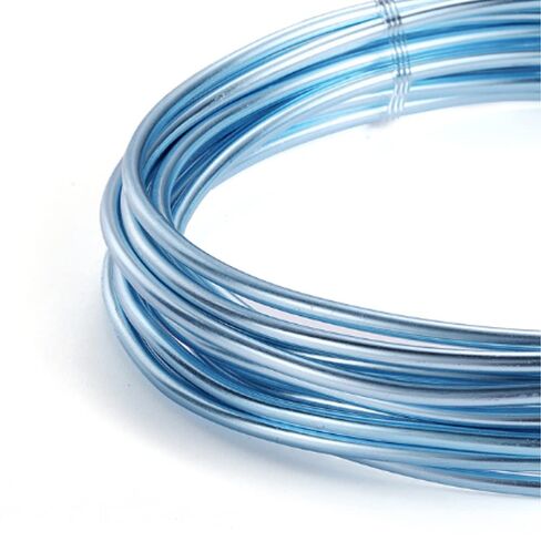 1mm Anodized Round Aluminum Wire - 10 Meters Versatile Painted Metal Wire for DIY Jewelry Making and Craft Projects(Light Blue) in Saudi Arabia