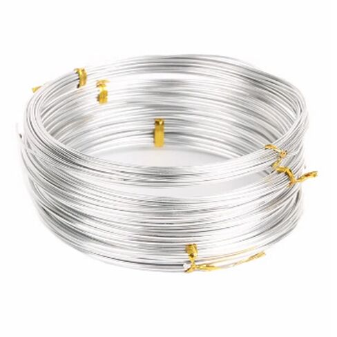 10M Silver Aluminum Wire for DIY Crafts - Soft and Flexible 0.6mm to 3mm - Ideal for Jewelry Making,(0.6mm) in Saudi Arabia