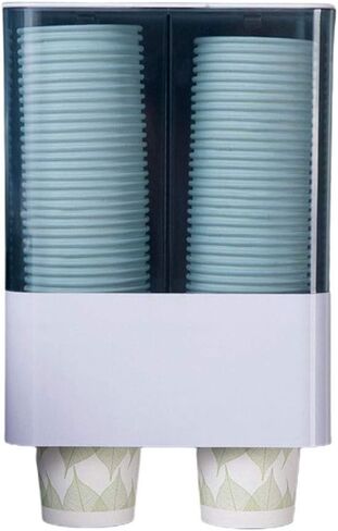 Disposable Paper Cup Holder Dispenser Wall Mounted Rack Automatic Taker Dustproof for Home Accessories in Saudi Arabia
