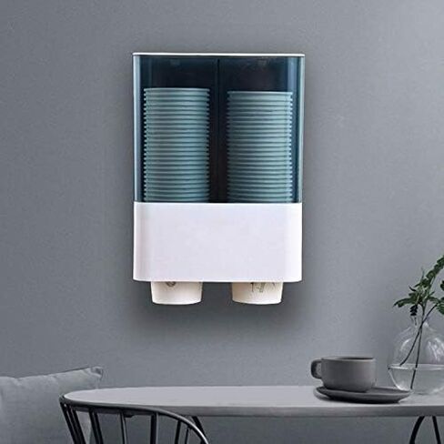 Disposable Paper Cup Holder Dispenser Wall Mounted Rack Automatic Taker Dustproof for Home Accessories in Saudi Arabia