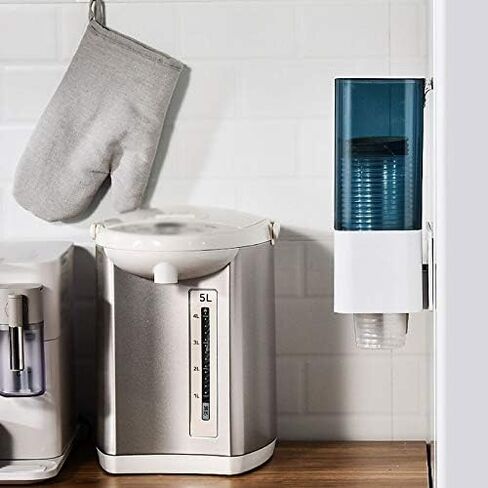 Disposable Paper Cup Holder Dispenser Wall Mounted Rack Automatic Taker Dustproof for Home Accessories in Saudi Arabia