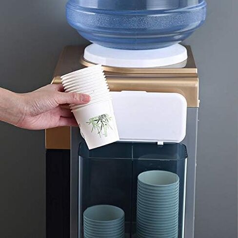 Disposable Paper Cup Holder Dispenser Wall Mounted Rack Automatic Taker Dustproof for Home Accessories in Saudi Arabia