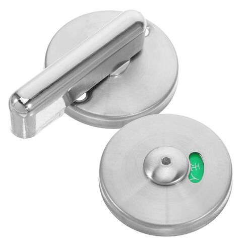 LIFKOME Bathroom Stall Door Lock with Vacant Occupied Indicator, 304 Stainless Steel Privacy Bolt for Public Toilet Partition, Silver Privacy Handle Lock for Restroom Doors in Saudi Arabia