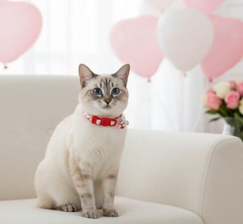 Valentine Holiday Cat Collar with Bell, 3 Pack Breakaway Kitty Kitten Heart Collar for Boys Girls Male Females in Kuwait