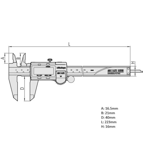 فرجار Mituttoyo 500-196-30 مقاس 6 بوصات (0-150 مم) - جهاز تشفير AOS مطلق عالي الدقة بدقة 0.0005 بوصة/0.01 مم - أداة قياس فرجار متينة من الفولاذ المقاوم للصدأ in Saudi Arabia